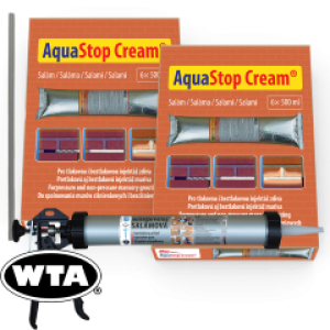 Duobox AquaStop Cream® – 12x „saláma“ 0,5 l + vytlač. pištoľ pre “saláma” + 2 x PET rúrka (50 cm)