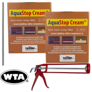 Duobox AquaStop Cream® – 12x kartuš 310 ml + pištoľ na kartuše + 4 x PET rúrka (50 cm)